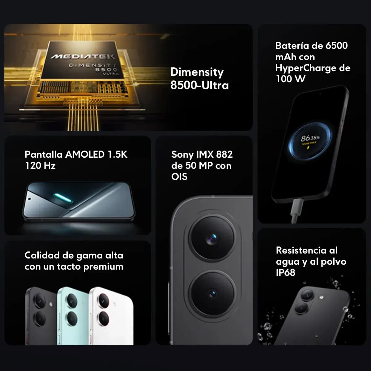 Celular Xiaomi Poco X8 Pro 8gb Ram 256gb Rom Dual Sim 6.59 Amoled Dimensity 8500 Ultra Green — imagem 3