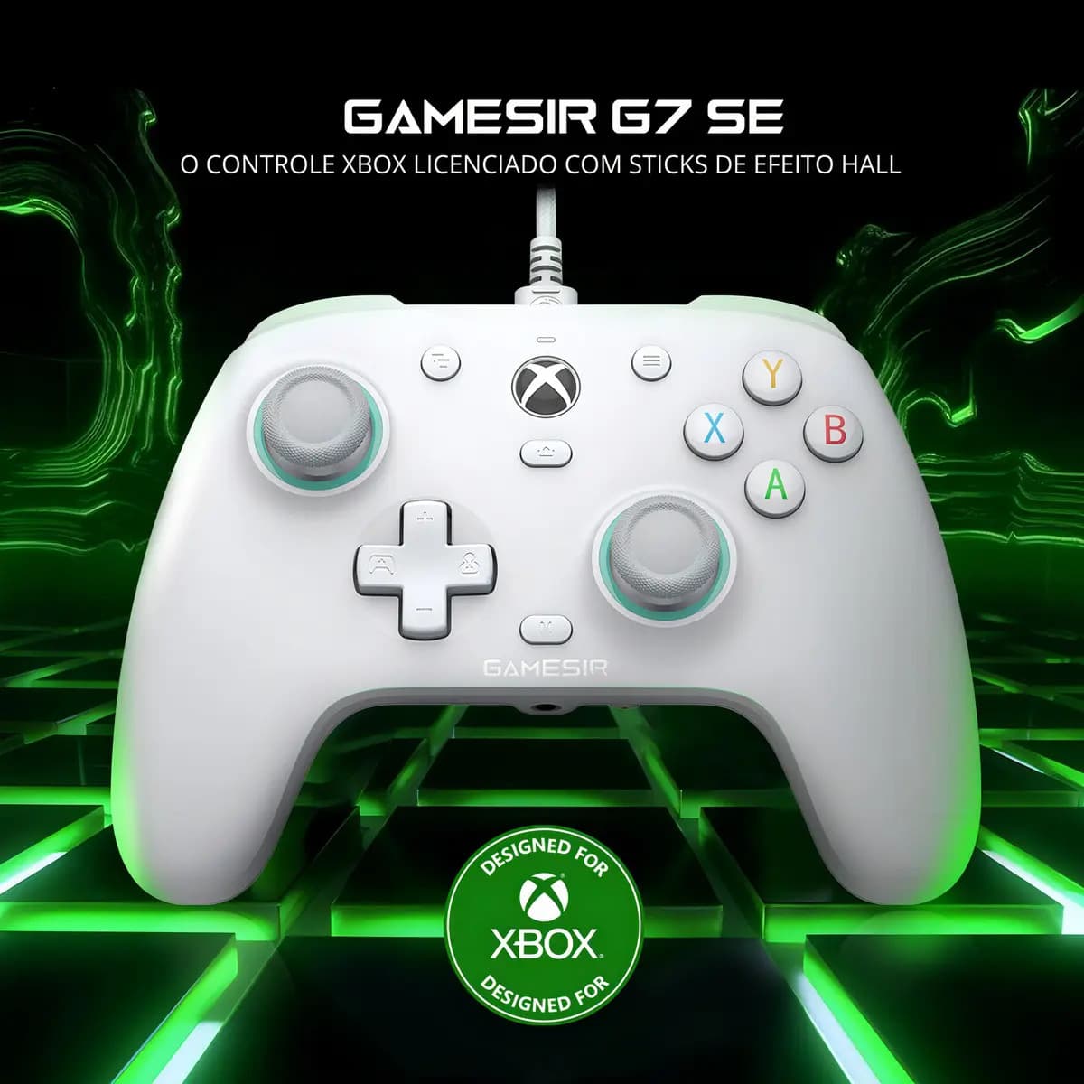 Controle GameSir G7 SE com Fio para Xbox One Series S X PC Hall Effect Botões Mecânicos Cor Branco — imagem 2