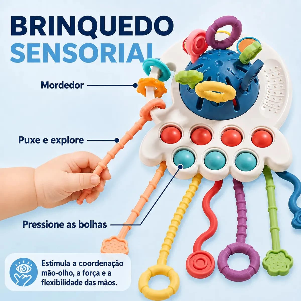 Brinquedo Montessori Polvo Azul Muntor Imports Sensorial Silicone Bebê — imagem 6