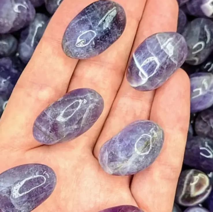 Cristal Ametista Rolada 200g Pedras Semipreciosas Naturais Violeta Kit 35 Unidades — imagem 6