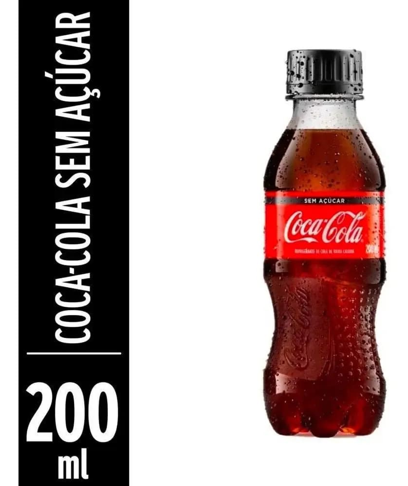Refrigerante Zero Açúcar Coca-Cola Mini Garrafa 12 Unidades 200ml Cada — imagem 2