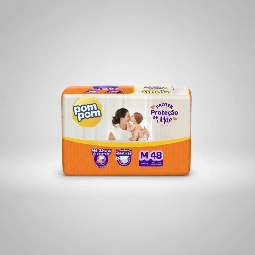 Fraldas Pom Pom Protek M x 48 unidades — imagem 5