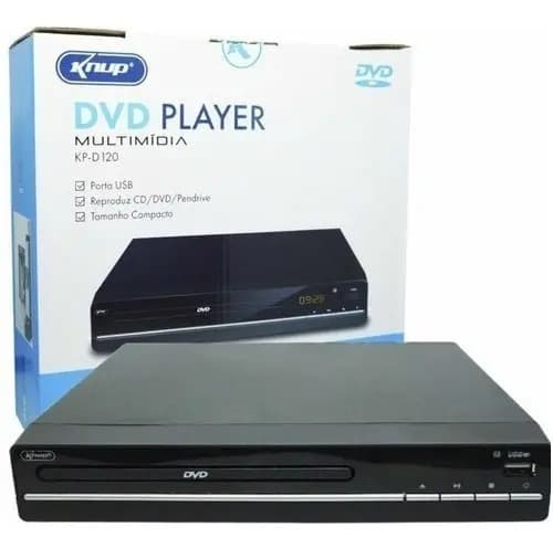 Dvd Player Knup KP-D120 Preto Mp3 Ripping Media Player USB Pen Drive — imagem 5