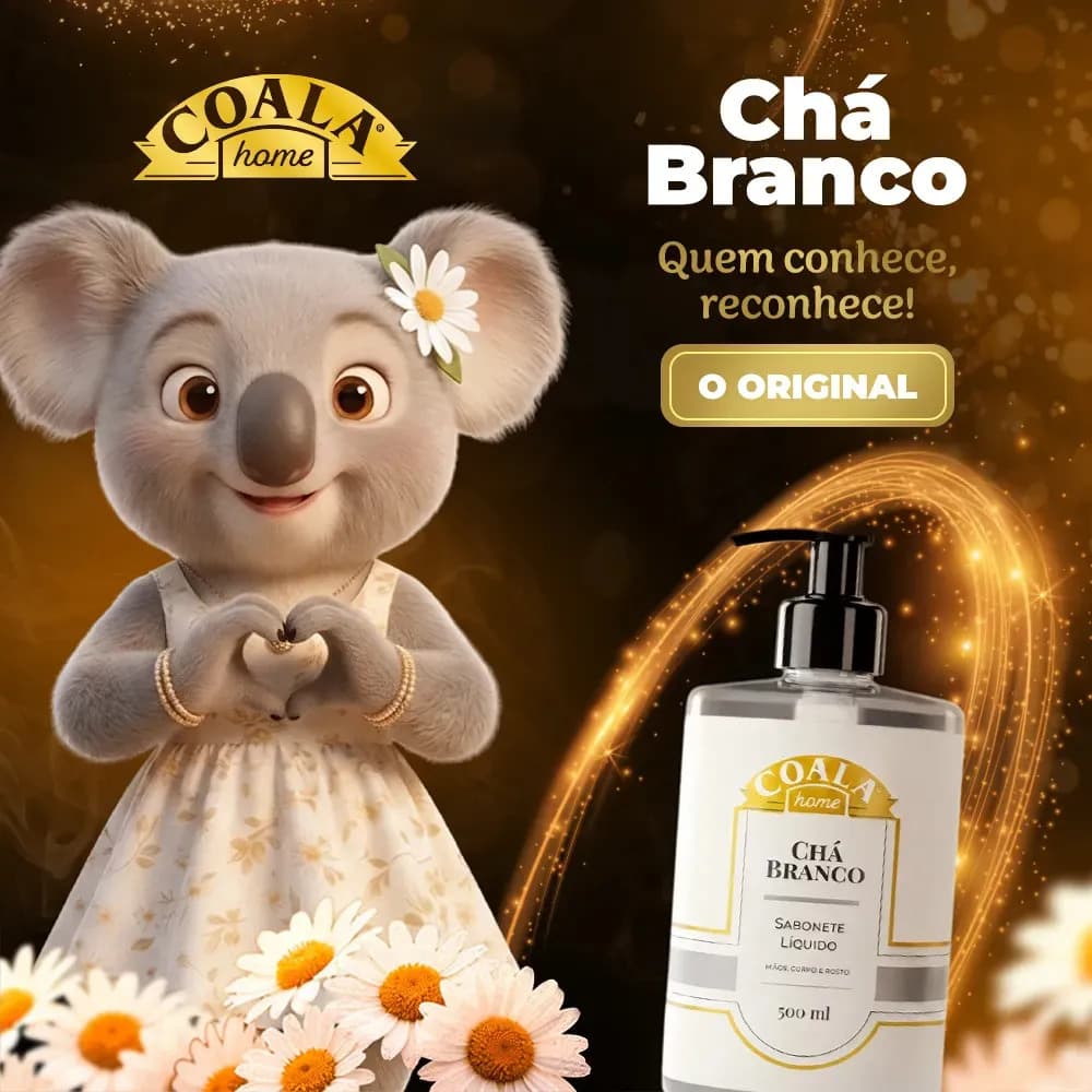 Sabonete Líquido Corpo Mãos Chá Branco Coala Home 500ml — imagem 3