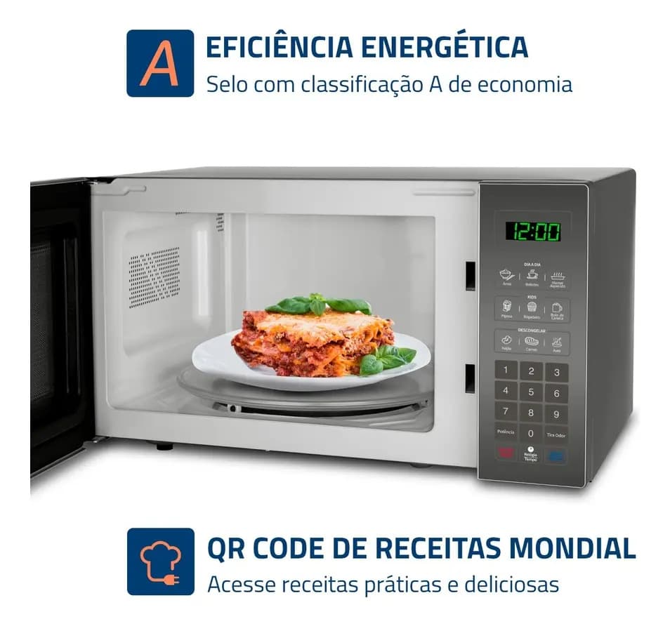 Micro-ondas Mondial 1400W MO-02-34-E Espelhado 110V — imagem 4