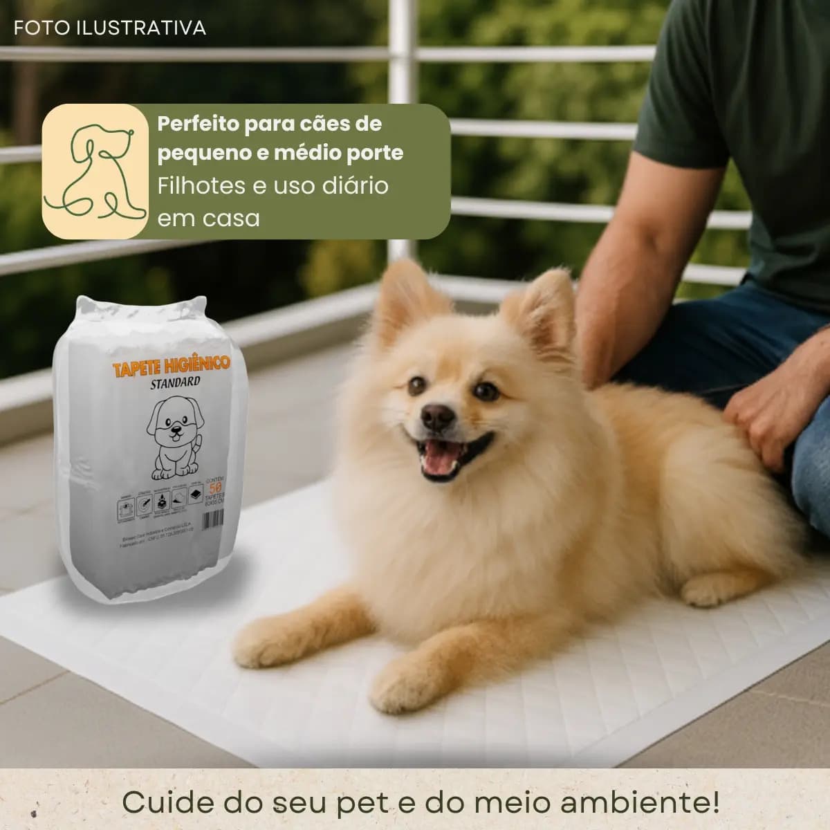 Tapete Higiênico para Cachorro 50 Unidades 60x55cm com Gel Absorvente Fralda Manta Pet Cão Com Fitas Adesivas Anti Odor Atrativo Canino — imagem 6