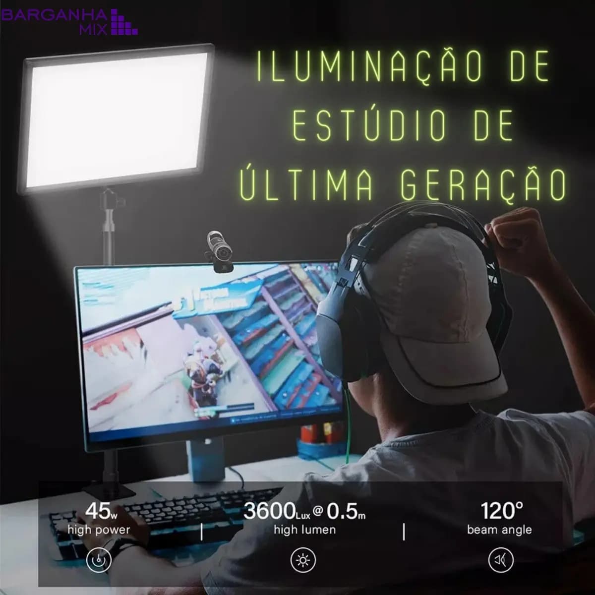 Ring Light LED Lumi de 33cm com Tripé 2,10m e Luz Ajustável para Maquiagem e Vídeos — imagem 4