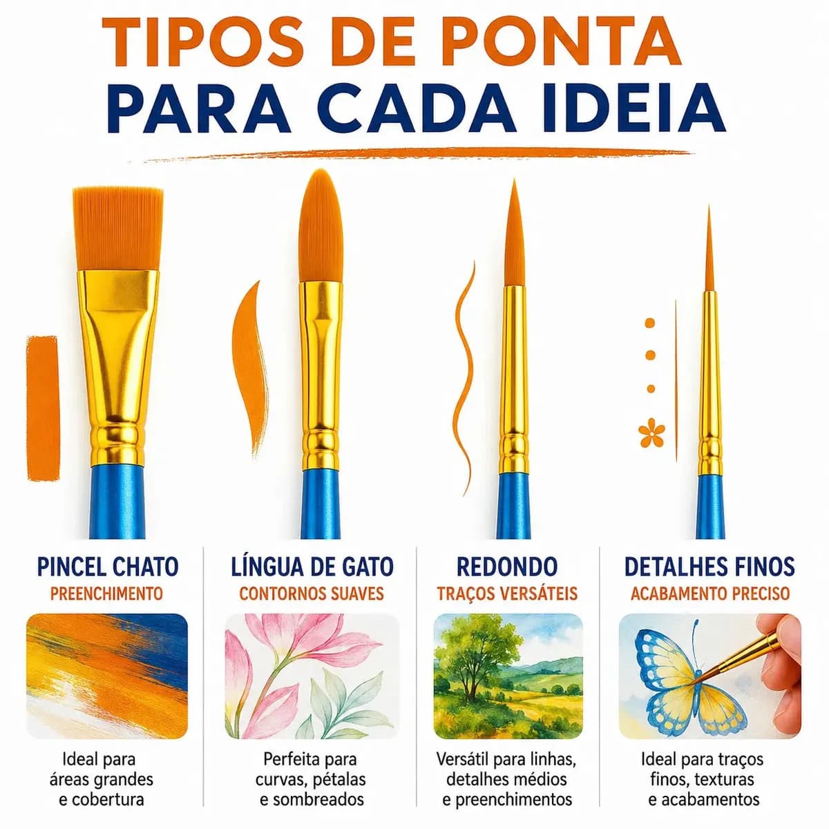 Kit 10 Pincéis Artísticos Para Pintura Aquarela Óleo Acrílico MARIBEL — imagem 2