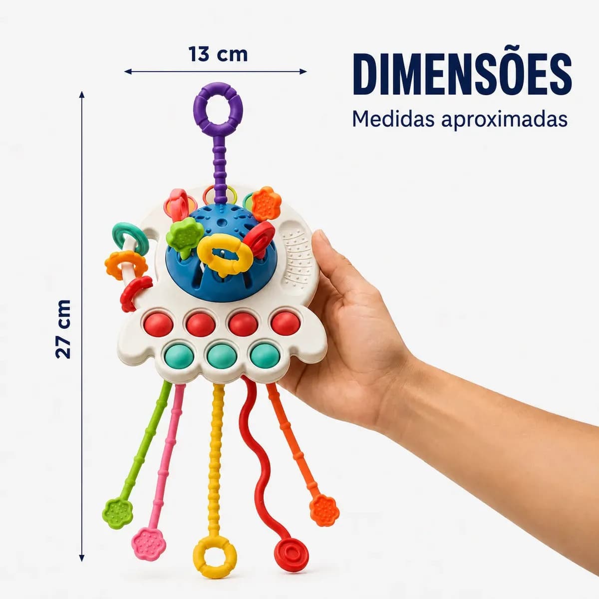Brinquedo Montessori Polvo Azul Muntor Imports Sensorial Silicone Bebê — imagem 3