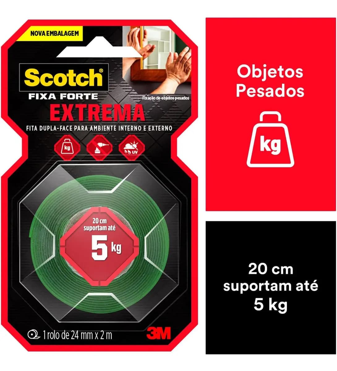 Fita Dupla Face 3m Extrema 24mm X2m Hb004492250 — imagem 2