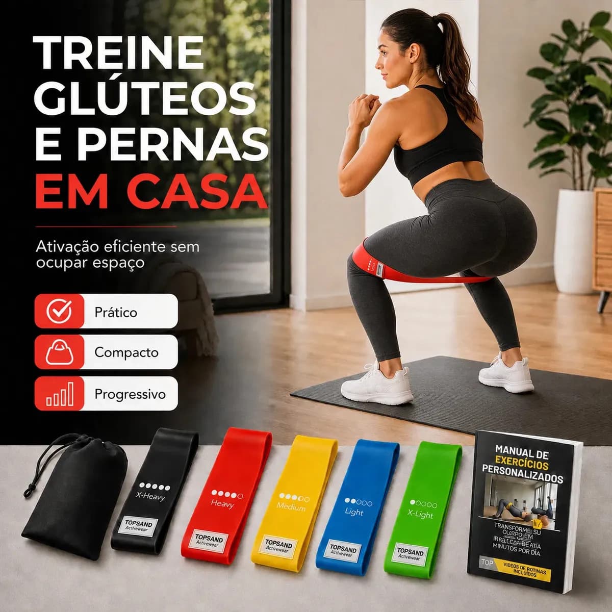 Kit 5 Faixas Elásticas Mini Band Super Band P/ Treino Exercícios Academia Funcional Fisioterapia Resistência Extensor Esporte Ginástica Pilates Cross Training + — imagem 2