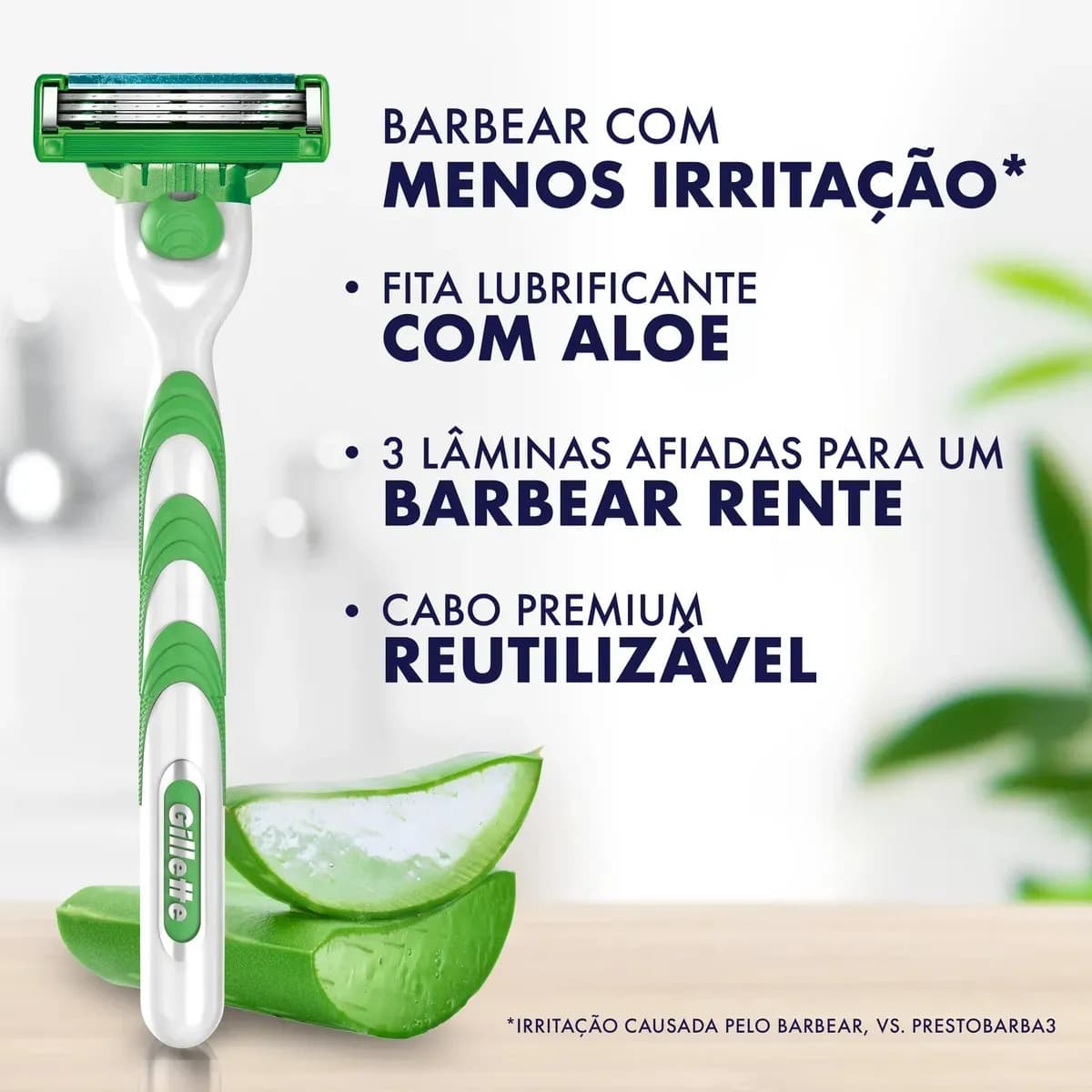 Aparelho de barbear Mach3 Sensitive + 9 cargas Gillette — imagem 2
