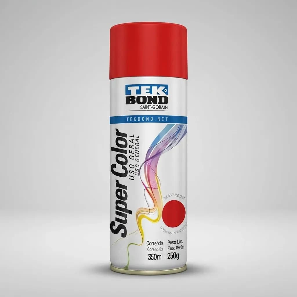 Tinta Spray Uso Geral 350ml Vermelho Tekbond — imagem 4