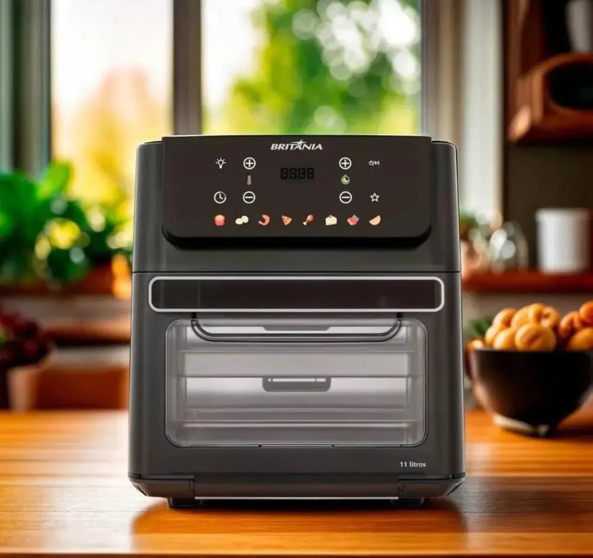 Air Fryer Oven Britânia 11L 8 Funções 1800W Painel Digital BAF11A — imagem 2