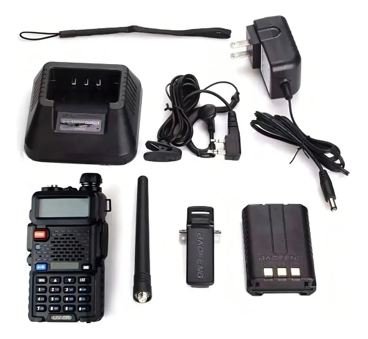 Rádio Comunicador Ht Dual Band Uhf Vhf Uv-5r Fm Fone Ptt Cor Preto — imagem 3