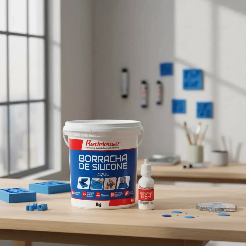 Borracha De Silicone Azul Alta Flexibilidade Para Moldes Com Catalisador Redelease - ML — imagem 4