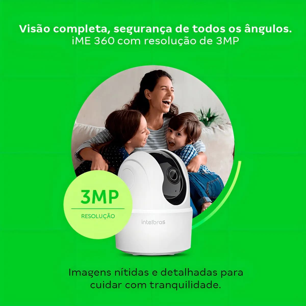 Câmera Inteligente Intelbras Ime 360 3mp Visão 360 Wi-fi Cor Branco — imagem 4