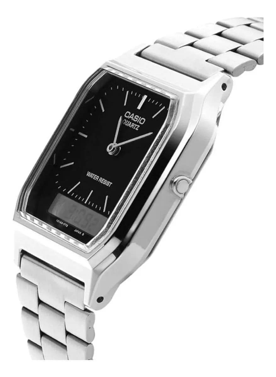 Relógio Casio Unissex Vintage Prata Aq-230a-1dmq — imagem 2