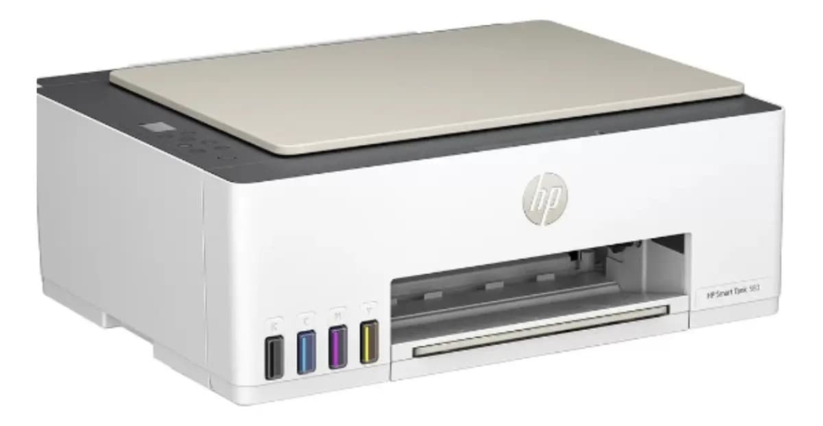 Impressora Multifuncional Hp Smart Tank 583 Tanque De Tinta Cor Branco E Cinza 127/220 — imagem 3