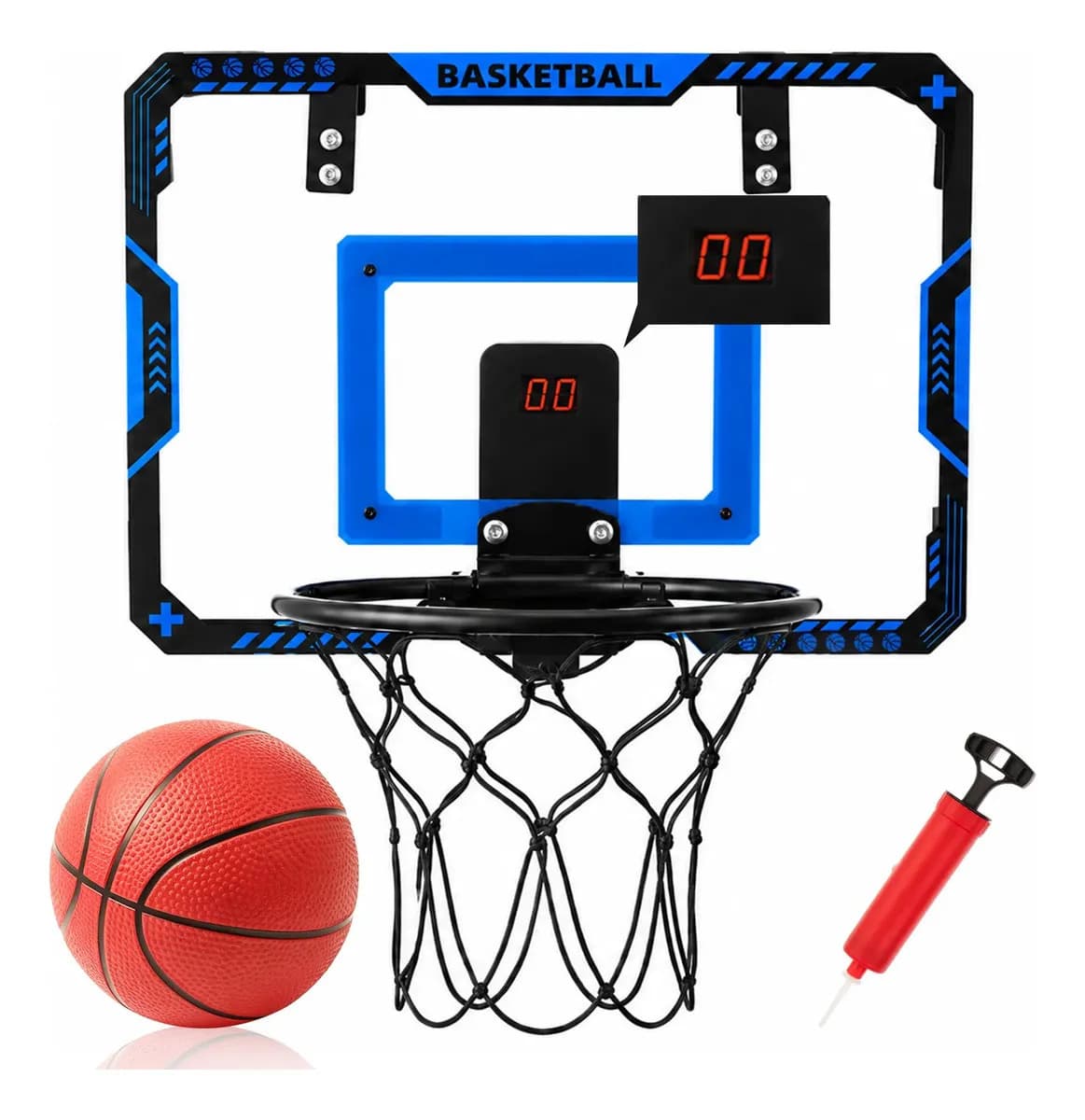 Mini Tabela de Basquete Eletrônica MoveBrinca com Placar LED e Kit de Acessórios — imagem 2