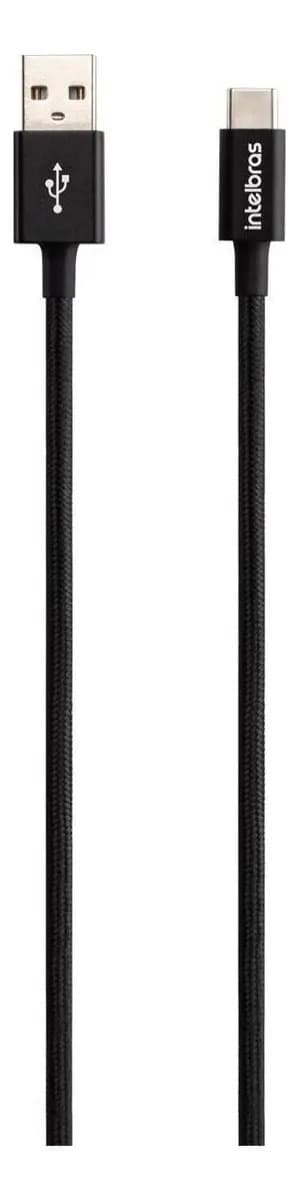 Cabo Usb Usb-c 1,5m Nylon Euac 15np Preto Intelbras Preto