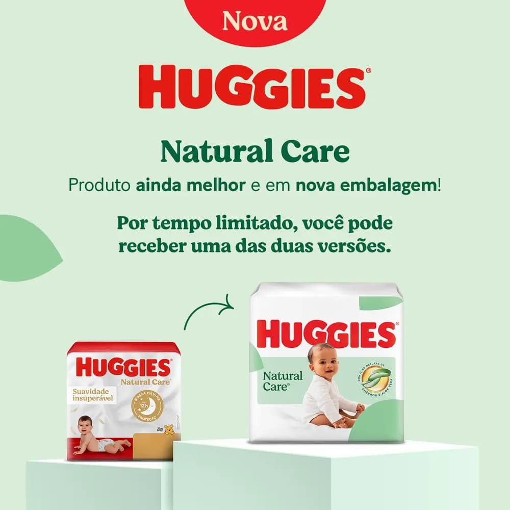 Huggies Fralda Descartável Premium Natural Care RN 34 Unidades — imagem 2