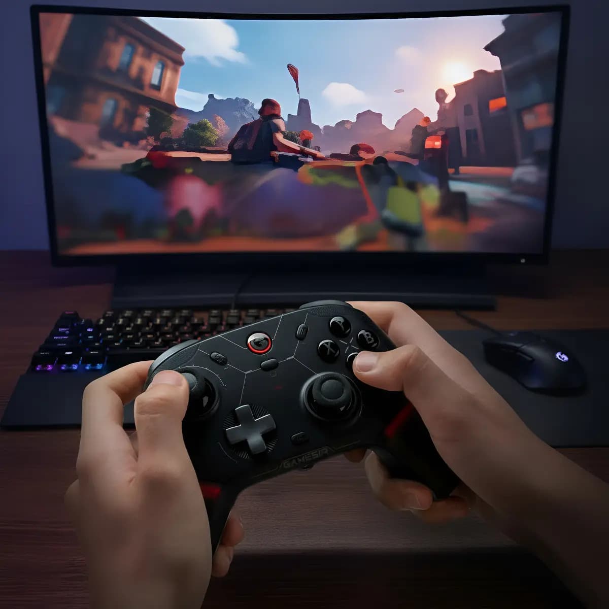 Controle Joystick Sem Fio Gamesir Cyclone 2 Bundle Preto Preto — imagem 3
