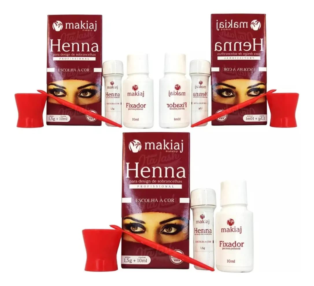 Henna para Sobrancelhas Makiaj Castanho Claro com Pá Medidora — imagem 2