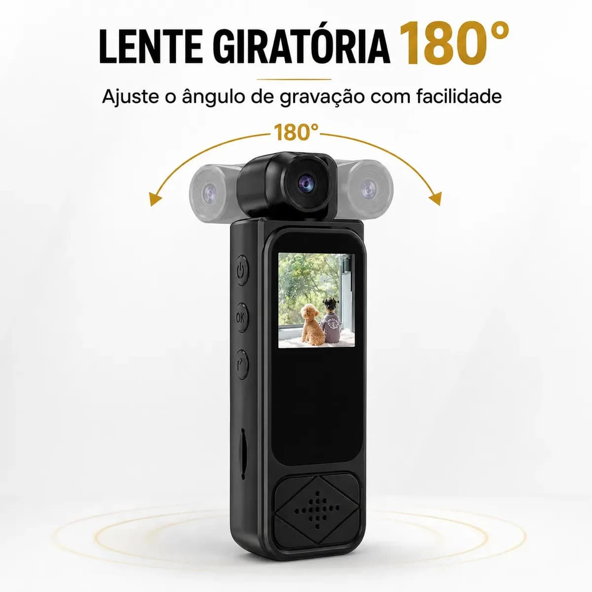Câmera de Ação SPOETRY 4K Wi-Fi Com Lente Giratória e Visão Noturna — imagem 3