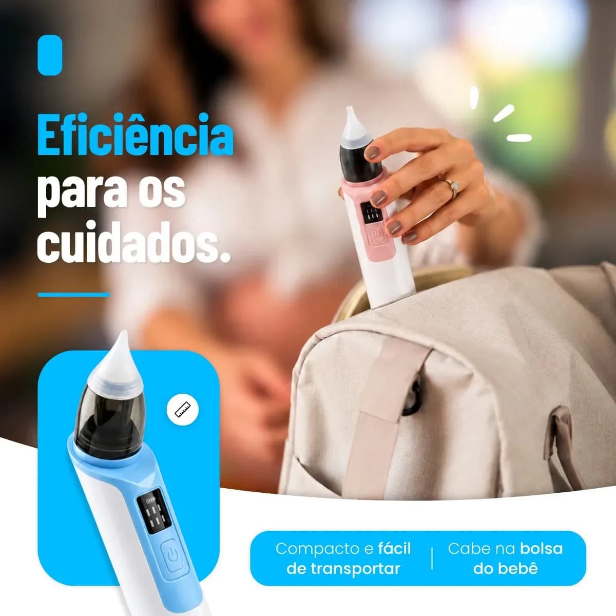 Aspirador Nasal Rosa Elétrico Infantil Bebê Recarregável USB Sugador de Nariz Limpeza Nasal Portátil Removedor de Catarro Secreção Infantil Criança Pro Brindes — imagem 4