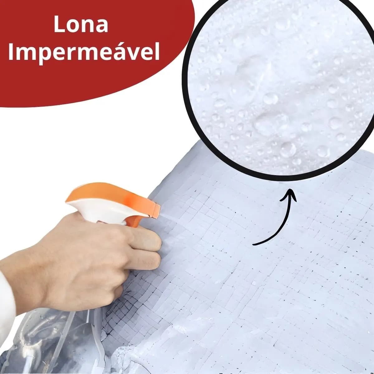 Lona Impermeável Plástica Transparente 2x2 Metros 100 Micras — imagem 6
