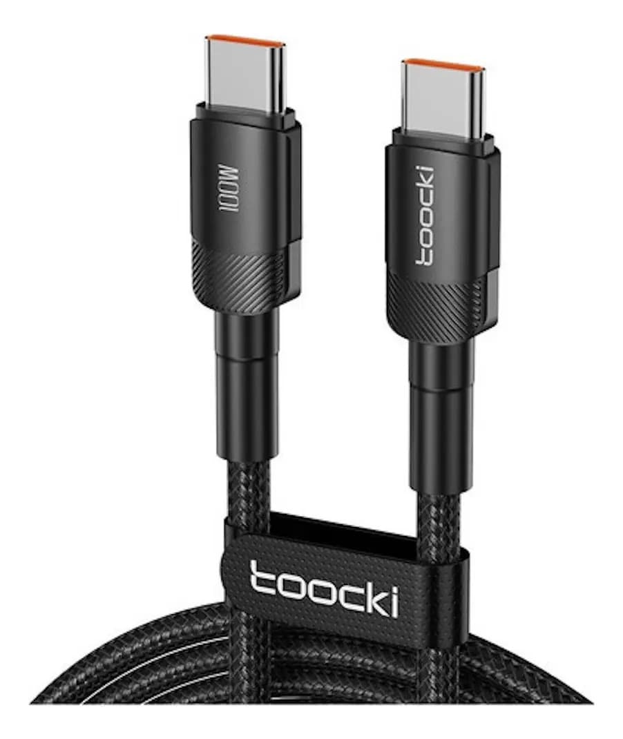 Cabo Toocki USB-C para USB-C 100W 3 Metros PD 3.0 Carregamento Rápido — imagem 2