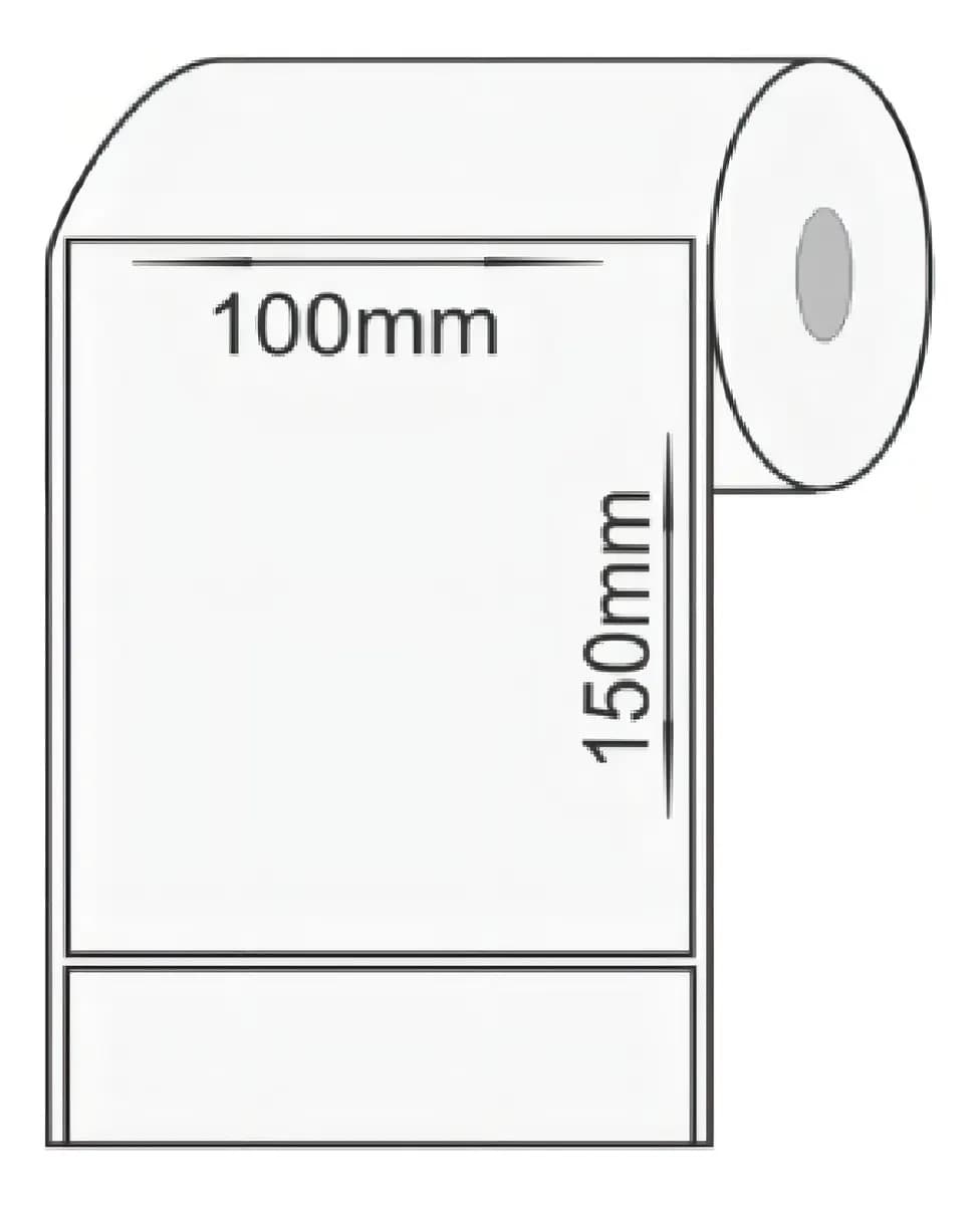 10 Rolos Etiqueta Térmica 100x150 1 Coluna (200 Etq/rolo) Cor Branco — imagem 4