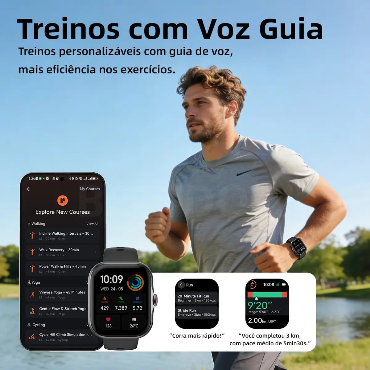 Smartwatch Bettdow Fb055 1.85" Esportivo Ia Gps 3atm Música Preto — imagem 4