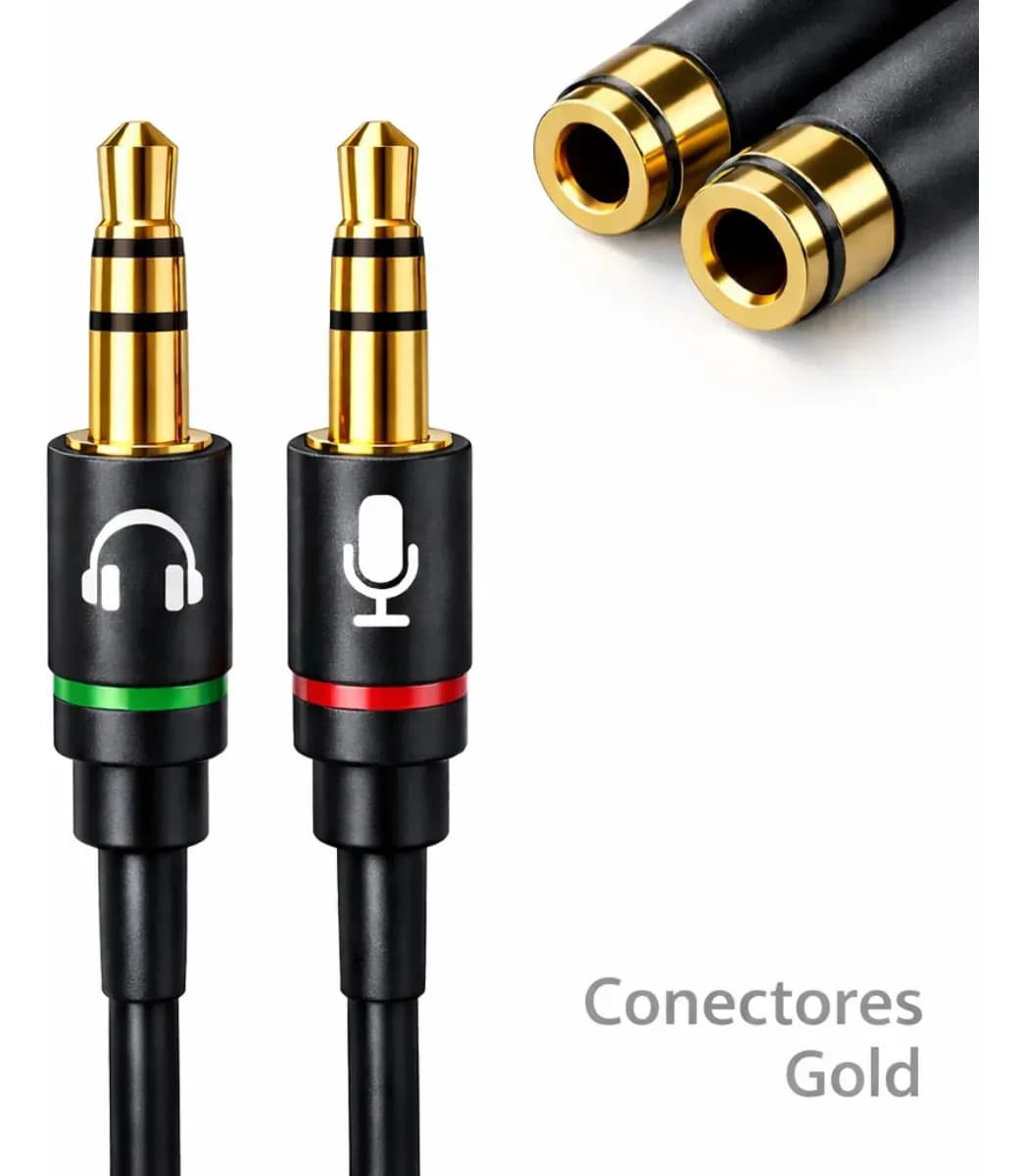 Cabo Adaptador P3(p2 Combo)p/ Fone E Microfone Headset 20cm Pro Brindes — imagem 6