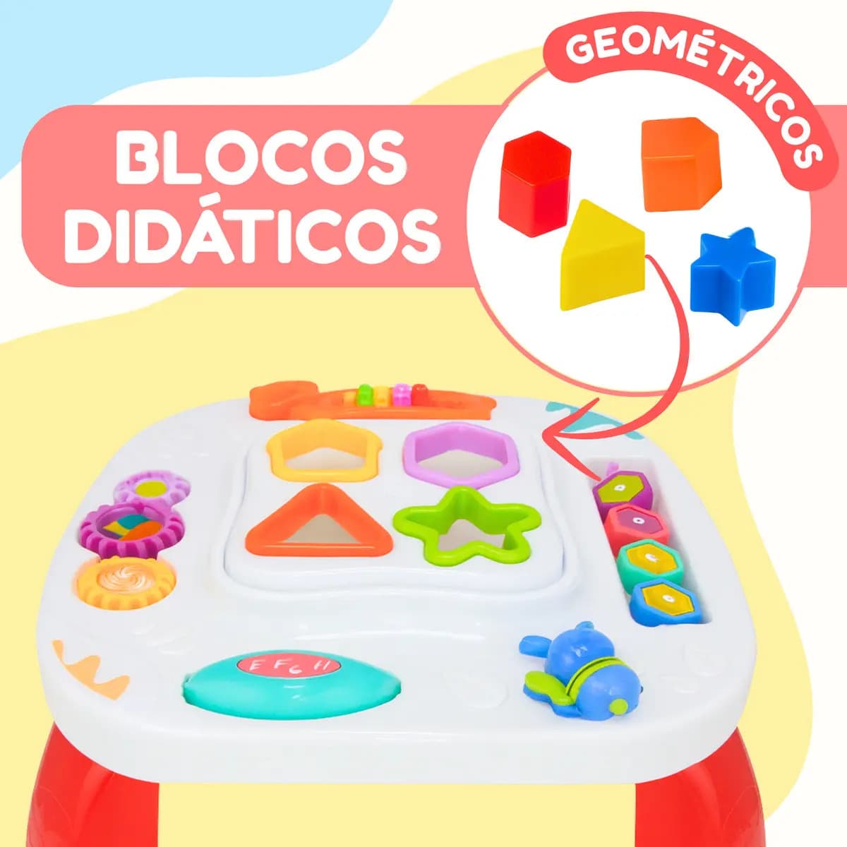 Mesinha Didática Infantil Educativa Sensorial Mesa Divertida Atividades Interativas Clube Educativo® — imagem 5