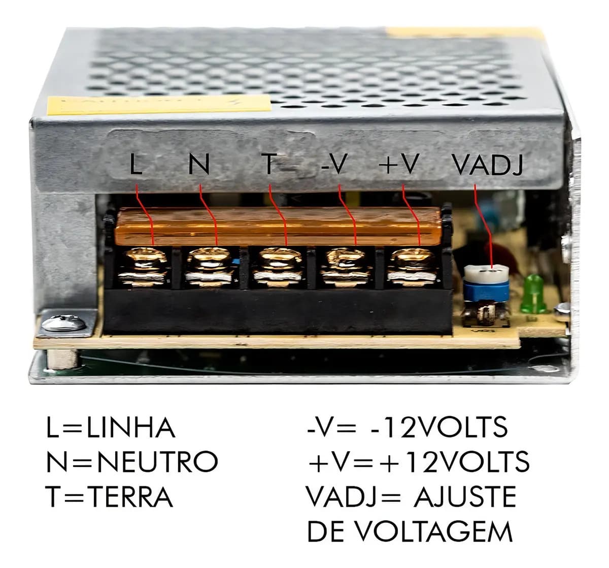 Fonte Colméia Chaveada 12V 5A 60W Bivolt Haiz para Led Som CFTV Câmeras — imagem 3