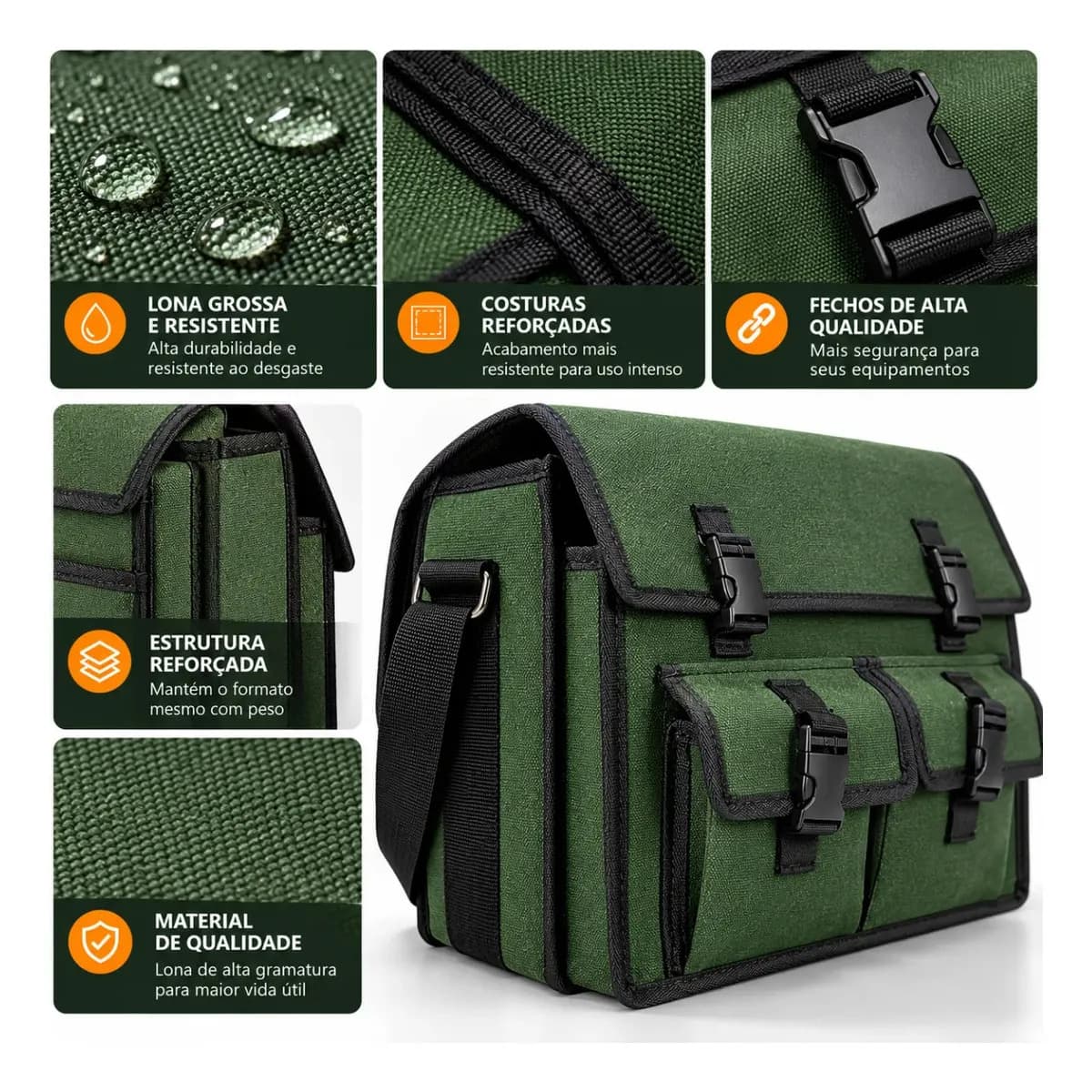 Bolsa Para Ferramentas De Lona Grossa Para Furadeira Resistente — imagem 6