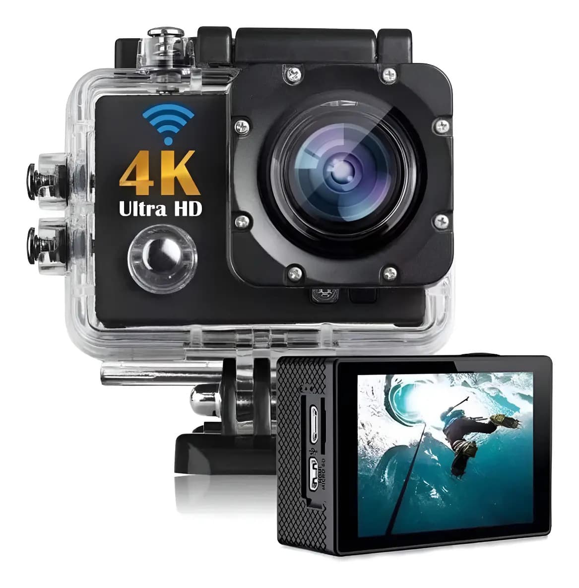 Camera Prova Dagua Ação Cam Sport Full Hd 1080p Wi-fi 4k G+ Cor Preto — imagem 6