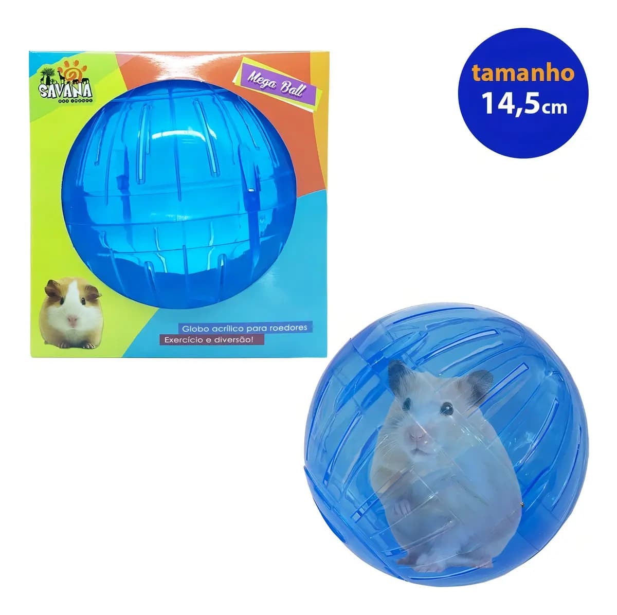 Bola Globo para Hamster 14,5cm Brinquedo em Acrílico para Roedores — imagem 5