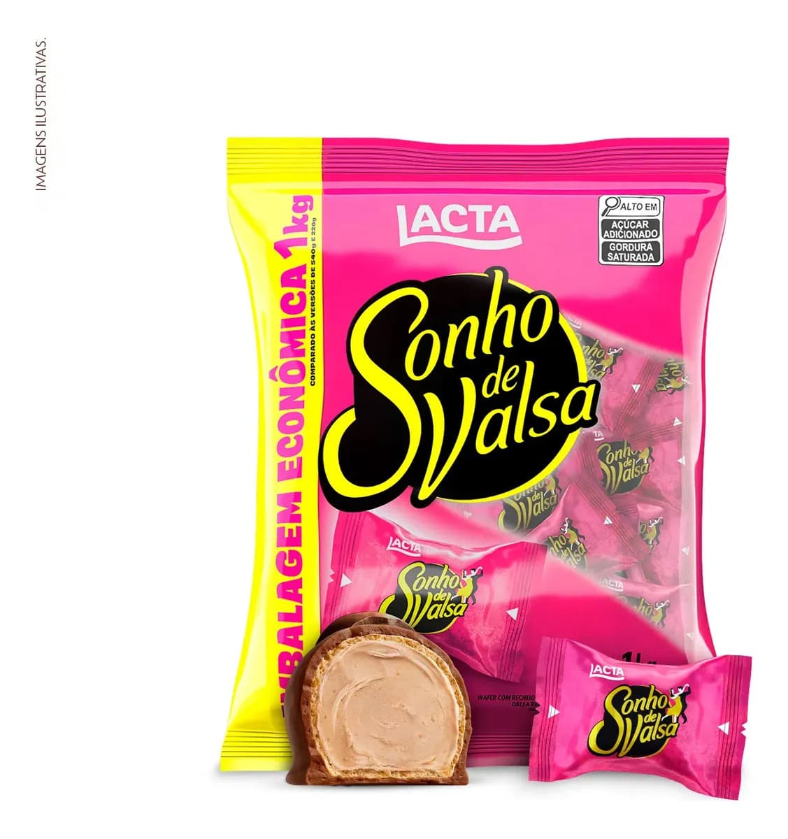 Bombom chocolate Sonho De Valsa Lacta 1Kg