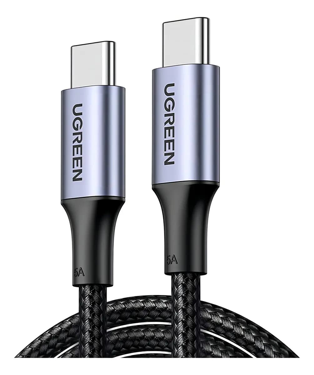 Cabo carregador Ugreen Usb C de carregamento rápido 100 W 480 Mbps 2m
