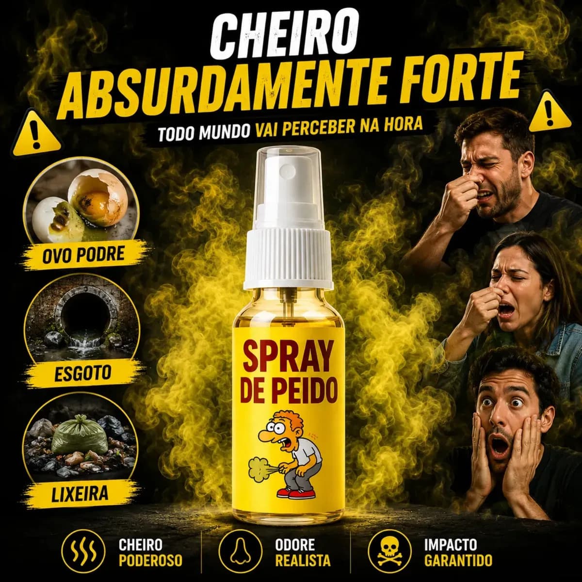 Spray Pum Peido Fedorento Pegadinha Viral Trollagem Brincadeira Perfume Fedido - Marca Black Raipe — imagem 6
