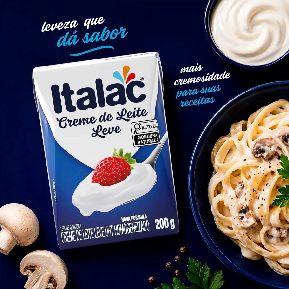 Creme De Leite Leve Uht Italac 200g — imagem 4
