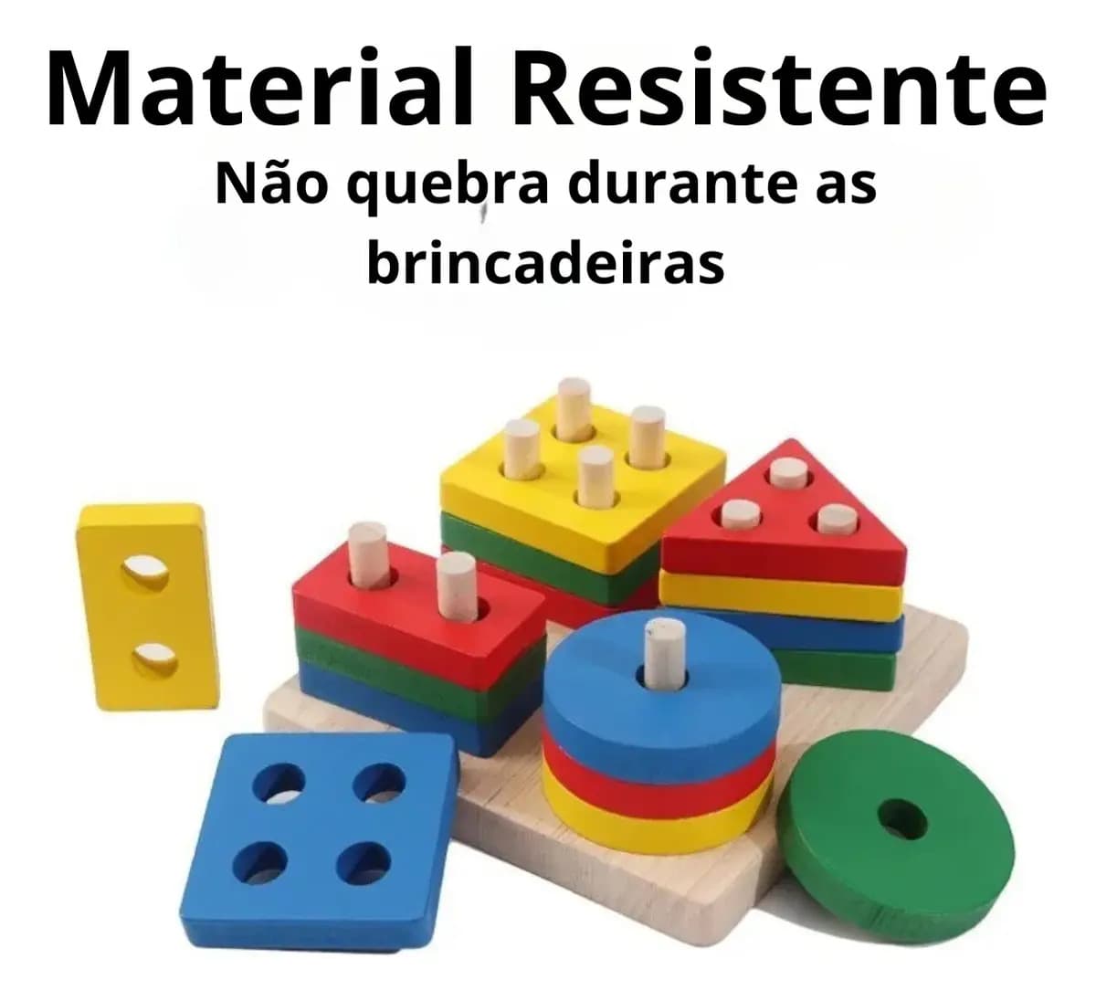 Brinquedo Pedagógico Educativo Encaixe Formas Geométricas Cor Colorido — imagem 5