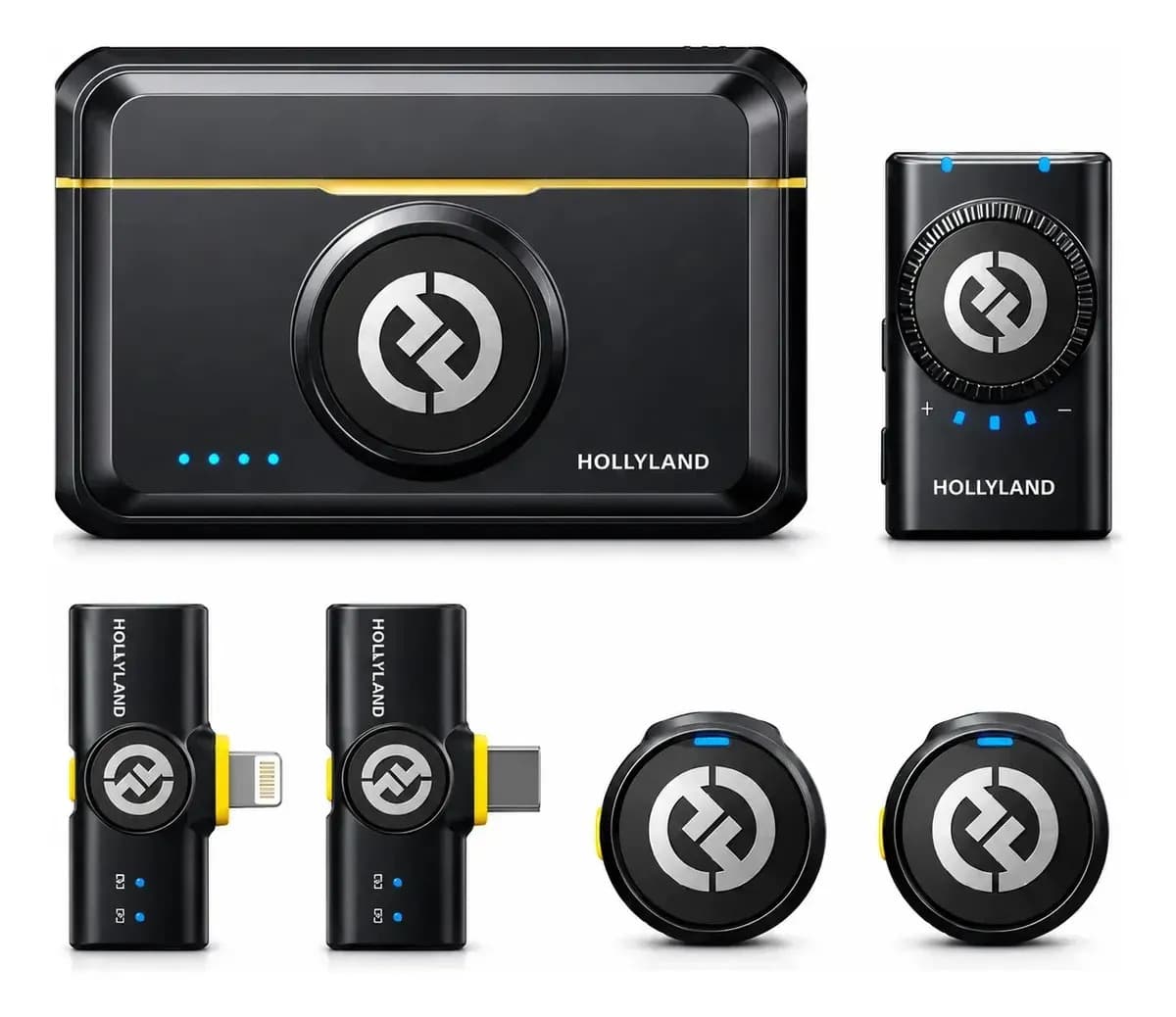 Microfone de lapela Hollyland Lark M2 Lark M2 Combo Preto. — imagem 3
