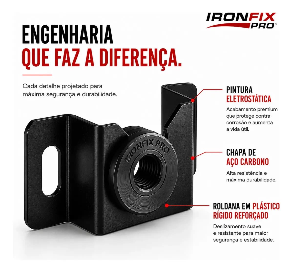 Suporte Tv Fixo Universal IRONFIX PRO Parede Painel Teto 10 24 32 43 50 55 60 75 100 Polegadas — imagem 3