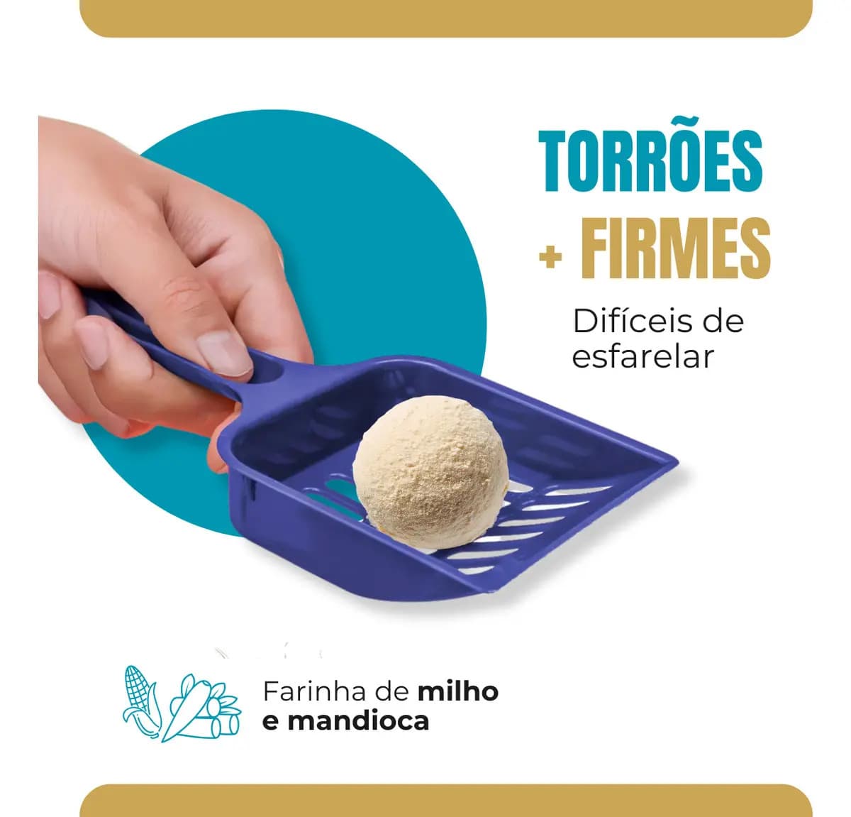 Areia Higiênica Para Gatos Feita de Mandioca e Milho Biodegradável Alta Absorção Baixo Odor 4kg - GoodVision — imagem 2