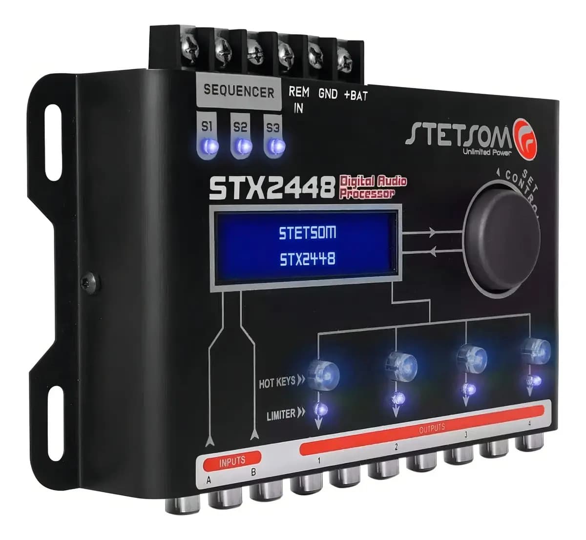 Processador de Áudio Digital Automotivo Stetsom STX2448 com Crossover e Equalizador — imagem 3
