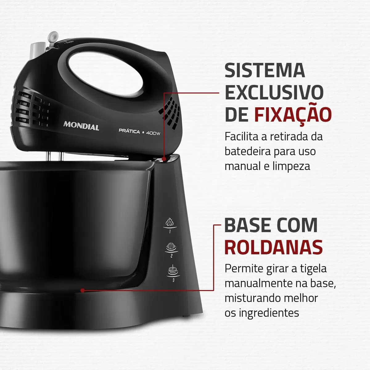 Batedeira Prática Mondial 400W - B-44-B — imagem 5